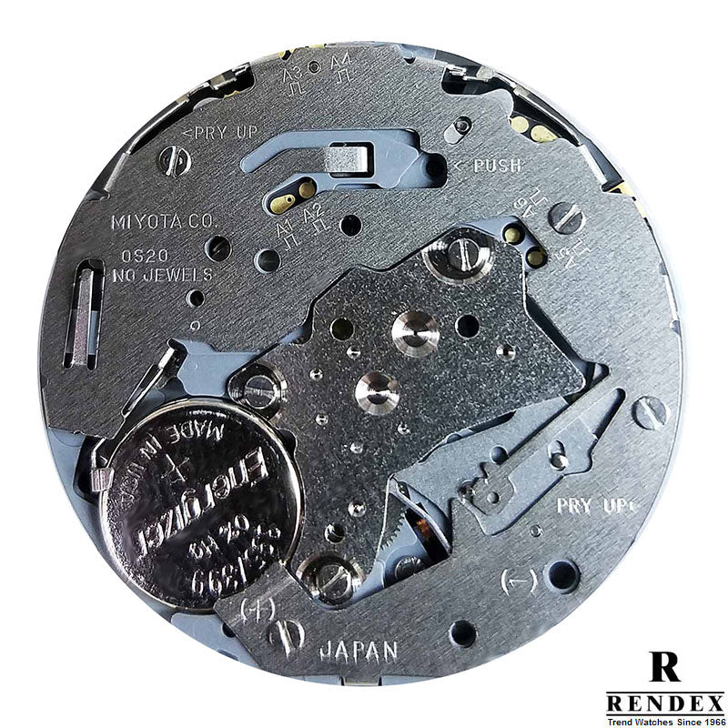 RENDEX Big Screws Chronograph Quartz, Edelstahl PVD schwarz