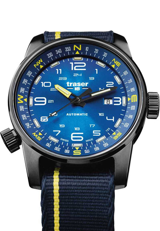 TRASER P68 Pathfinder Automatik Uhren Nato blau
