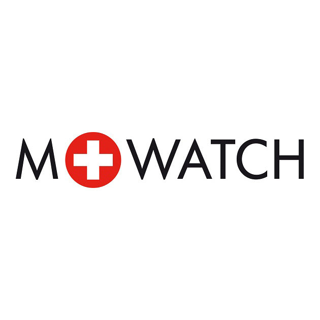 M-WATCH Core 42, Schweizer XL Quartzuhr Tag Datum schwarz