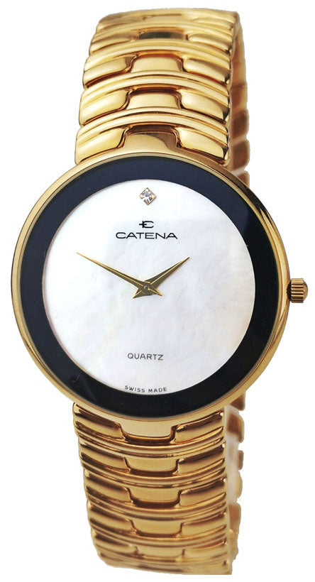 CATENA Marbella Diamond, vergoldete Quartz Armbanduhr