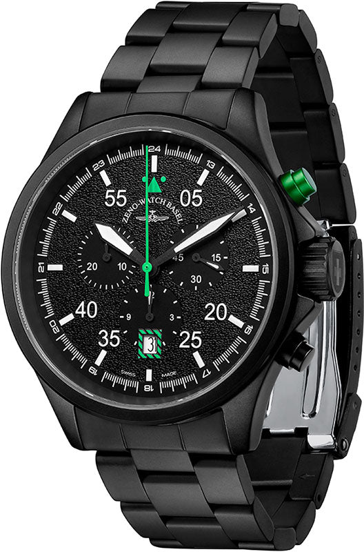 ZENO-WATCH BASEL, Speed Navigator Chronograph schwarz-grün