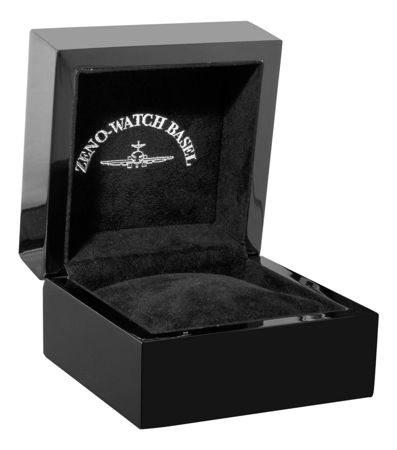 ZENO, Retro Solei Damenuhr Handaufzug Uhr mit altem Uhrwerk, Stahl grau