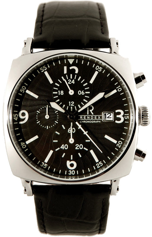 RENDEX Pilot Chronograph, Quartz Edelstahl