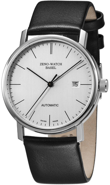 ZENO-WATCH BASEL, Bauhaus Edelstahl, Automatik Uhr, silber