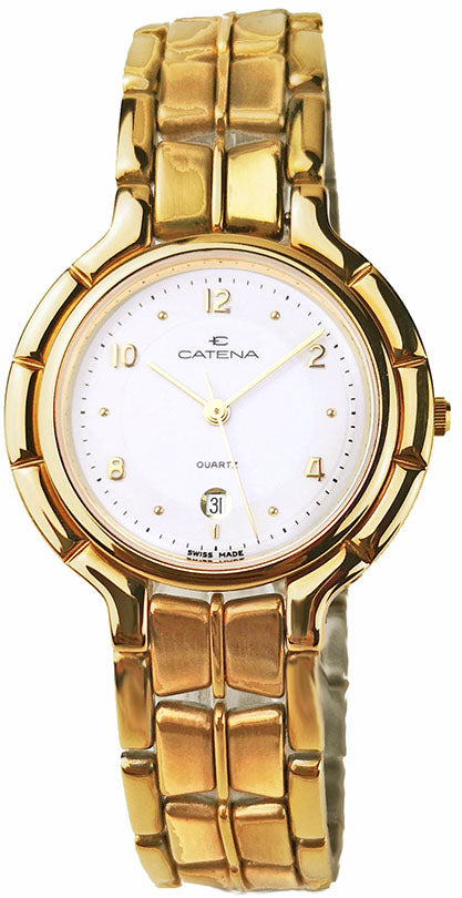 CATENA Excelsior, grosse vergoldete Quartz Armbanduhr
