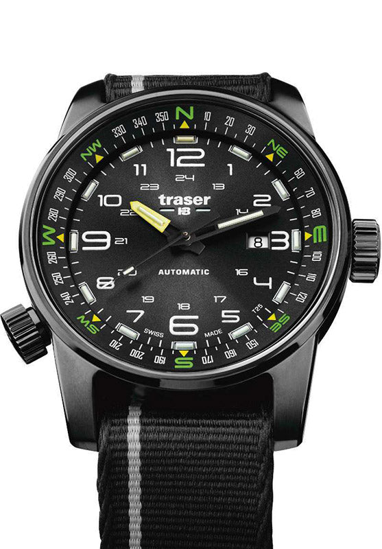 TRASER P68 Pathfinder Automatik Uhren Nato schwarz