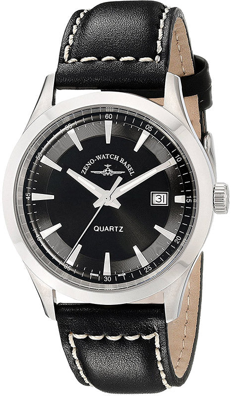 ZENO-WATCH BASEL, Retro Gentlemen, Quartz Uhr, schwarz