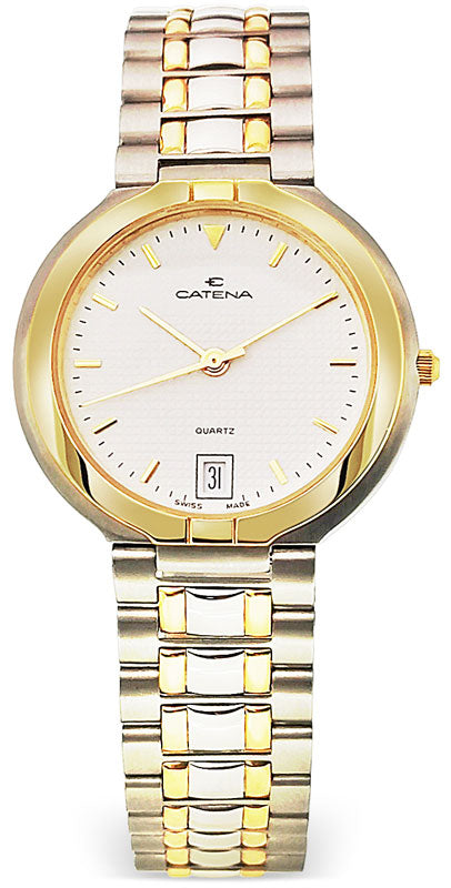 CATENA Elux Quartz, bicolor Armbanduhr Doré