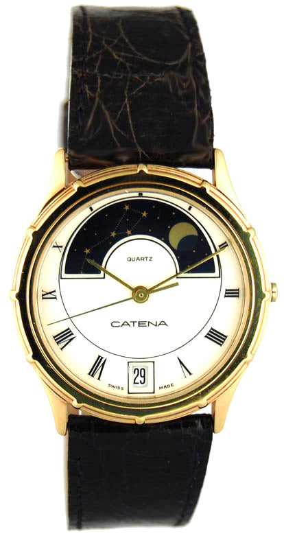 CATENA Lune, Quartz, Mondphasenuhr, weiss