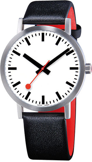 MONDAINE Classic 40, Bahnhofsuhr Pure - ohne Logo, matt