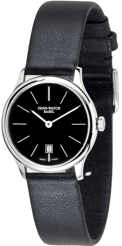 ZENO-WATCH BASEL, Bauhaus Damenuhr Quartz schwarz