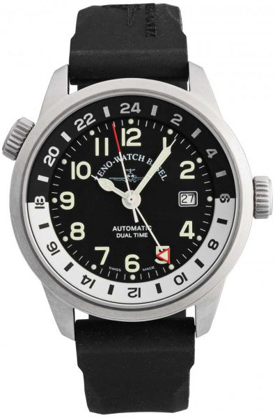 ZENO-WATCH BASEL, Fellow GMT, XL Automatik, Fliegeruhr Dualtime