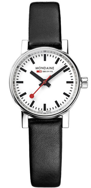 MONDAINE Evo2 26, Damen Bahnhofsuhr Petite Saphirglas