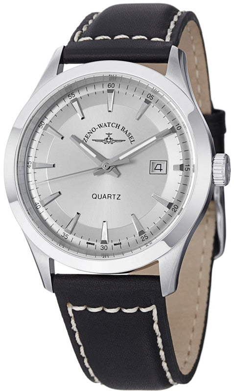 ZENO-WATCH BASEL, Retro Gentlemen, Quartz Uhr, silber